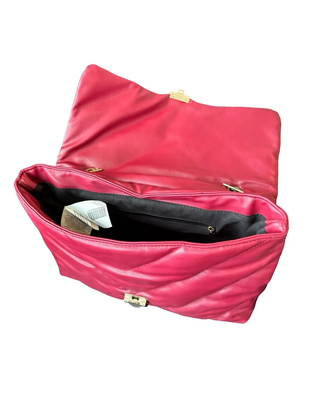 Quilted Pink Chain-Handle Shoulder Bag